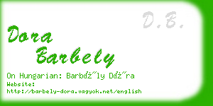 dora barbely business card